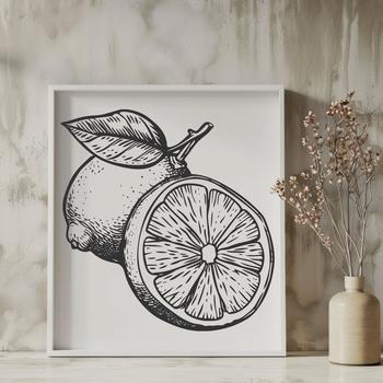 An isolated graphic representation of a sliced lemon as a scalable vector graphics image.