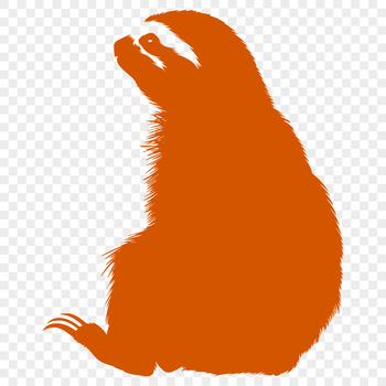 Vector illustration of a full-body sloth in a natural habitat, suitable for graphic design projects.