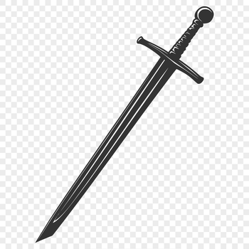 A high-quality digital representation of a medieval-style sword with intricate details.