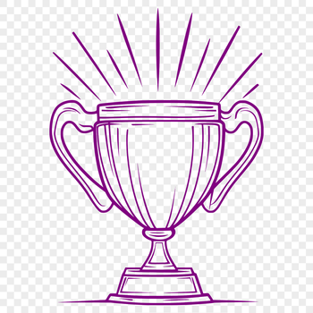 A 3D trophy designed as a vector graphic, ideal for various applications.