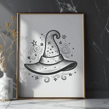 Ornate Witch Hat - Gothic PNG