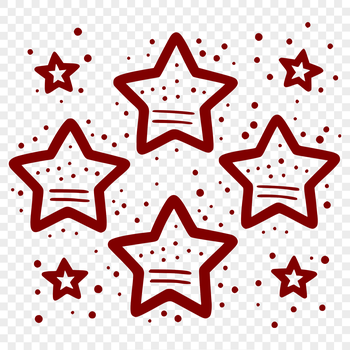 A geometric star symbol used as a graphic element in digital designs.