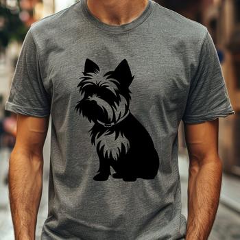 Artistic Sitting Yorkshire Terrier Clipart