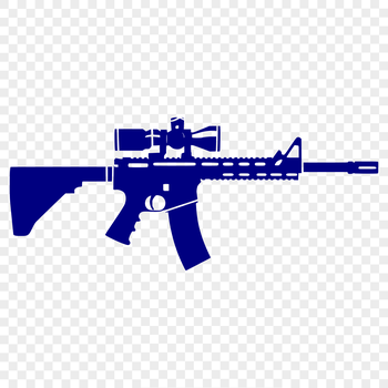 A precision-drawn vector representation of a firearm, ideal for commercial or personal use in various graphic designs.