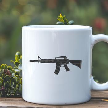 A vector graphic representation of a gun, suitable for use in design projects.