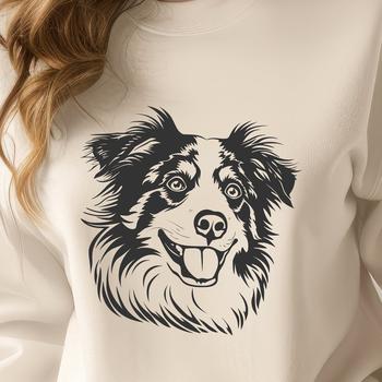 Beautiful Australian Shepherd - Laser PNG