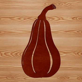 A colorful illustration of a squash, perfect for use in graphic design projects requiring vector art.