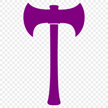 A high-quality SVG illustration of a tool used for chopping or splitting wood.