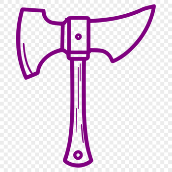 A simple vector illustration of a traditional axe, suitable for graphic design projects.