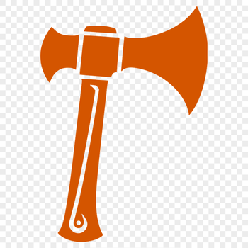Illustrative axe icon for vector design projects