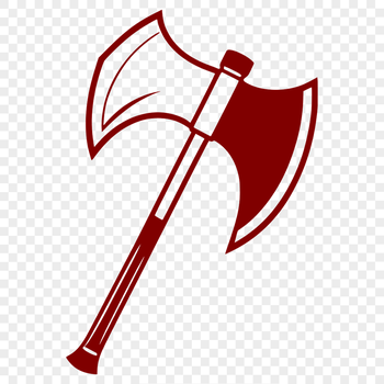 A high-quality SVG illustration of a traditional wood-cutting tool.