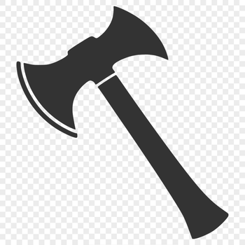 A high-quality SVG icon of a traditional axe, designed for digital use and editable in various design software.
