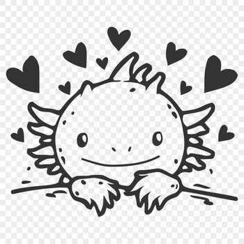 Free Free Axolotl Vector Image