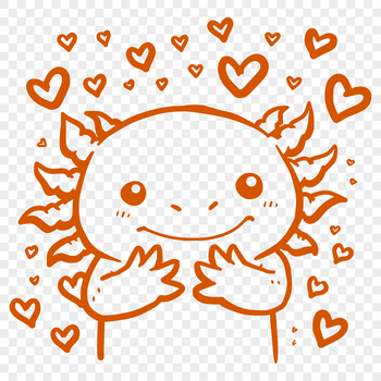 Artistic Axolotl Printable Image