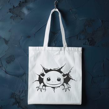 Stunning Axolotl Smashing Through Wall SVG