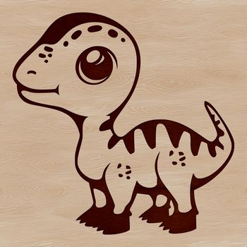 A prehistoric baby dinosaur illustration in vector format, suitable for digital design.