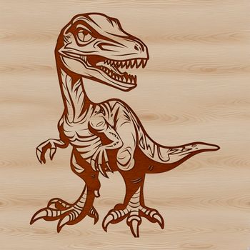 Illustrative SVG graphic of a prehistoric baby dinosaur.