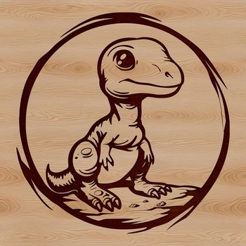 A prehistoric T-Rex dinosaur illustration in vector format.