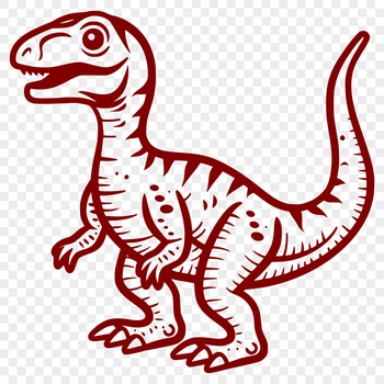 A prehistoric baby dinosaur in full body illustration, suitable for vector art designs.