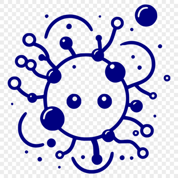 Microscopic illustration of a single bacterium cell with detailed cellular structure.