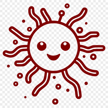 Microscopic representation of bacteria in SVG format.