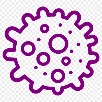 A detailed illustration of a bacterial cell, suitable for graphic design and crafting projects.