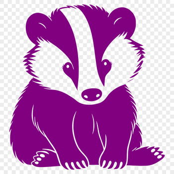A detailed illustration of a badger, a wild animal native to North America and Europe.