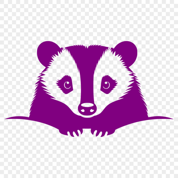 A small to medium-sized carnivorous mammal with distinctive white stripes on its face, often found in woodland areas.