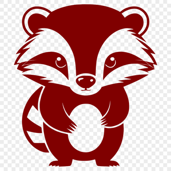 A wild animal illustration featuring a badger in vector design style.