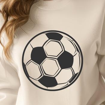 Artistic Soccer Ball Digital Drawing - Free DXF Download