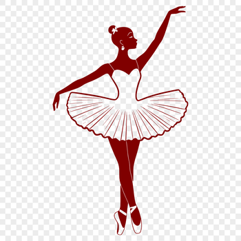 A detailed illustration of a ballerina in mid-pose, suitable for vector art design.