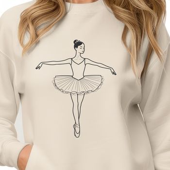 A detailed illustration of a ballet dancer in mid-pirouette pose, suitable for vector art projects.