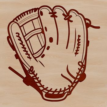 Illustrated baseball with a classic design, suitable for various uses including clip art and vector graphics.
