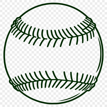 A stylized vector image of a baseball, suitable for commercial or personal use in various design projects.
