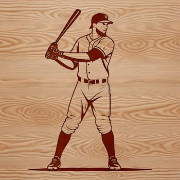 A stylized illustration of a baseball with detailed graphics, suitable for vector art design projects.
