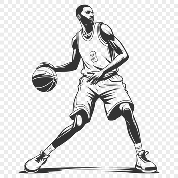 A simple vector illustration of a basketball, suitable for sport-themed designs.