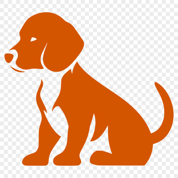 An SVG vector drawing of a typical Beagle in a natural pose.