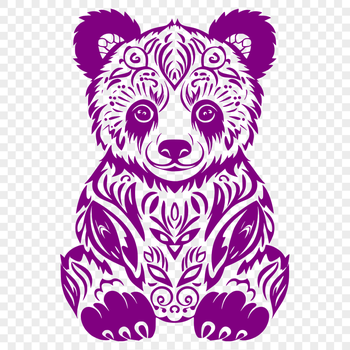 Beautiful Sitting Bear Clip Art