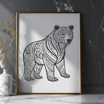 Unique Bear Vector Drawing