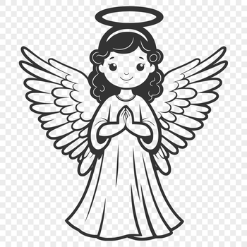 An angel illustration in a scalable vector graphics format.