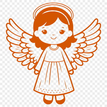 SVG angel design, vector art illustration for crafting and graphic projects.