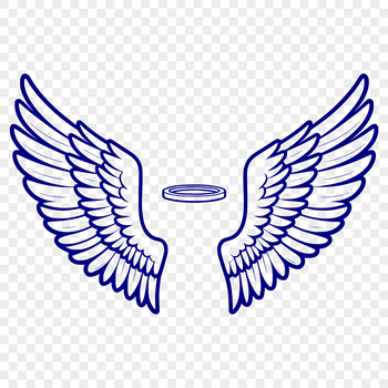 Angel Wings clip art design created as a vector SVG file.