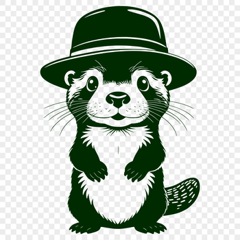 Otter illustration in vector format for various design applications.