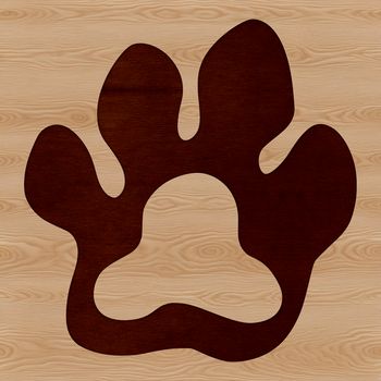High-quality SVG design featuring a single animal paw print.
