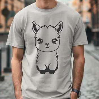 Alpaca illustration in vector format, suitable for digital designs.