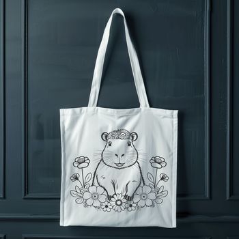 Vector design of a capybara, suitable for use in graphic design projects.