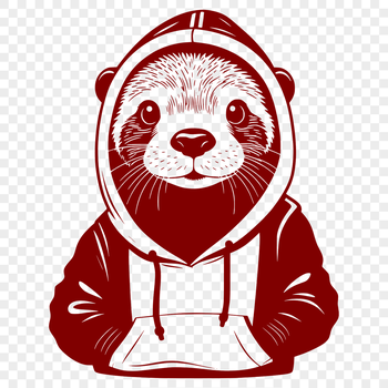 A digital illustration of a otter in various poses and postures, suitable for cutting machines like Cricut or laser cutters.