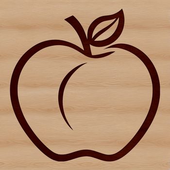 A high-quality vector image of a single red apple, suitable for printing or cutting with a Cricut machine.