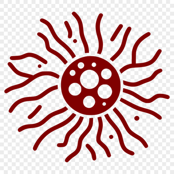 Anatomical illustration of bacteria cells in microscopic detail.