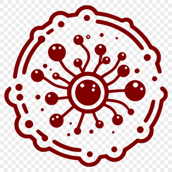 An illustration of a single bacterium cell, ideal for vector graphic designs in various formats such as PDF and DXF.